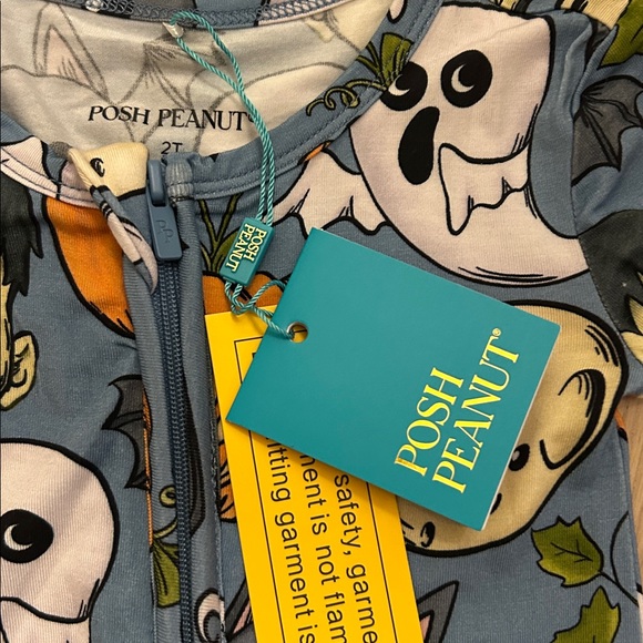 NWT Posh Peanut Halloween one piece pjs - Picture 2 of 2
